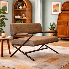 Metal MCM Loveseat Bench - Whats New Furniture - Portland, Oregon