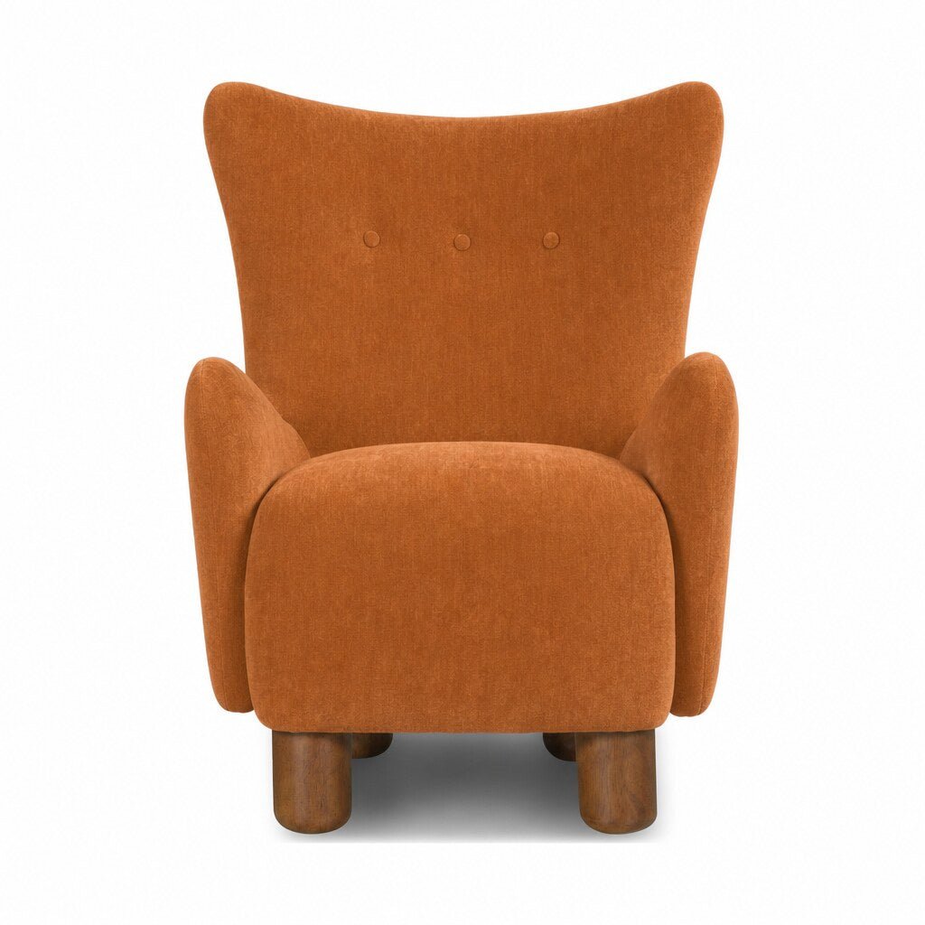 Monroe Accent Wing Chair in Canna Pumpkin - studio - What&