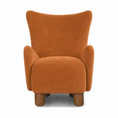 Monroe Accent Wing Chair in Canna Pumpkin - studio - What&