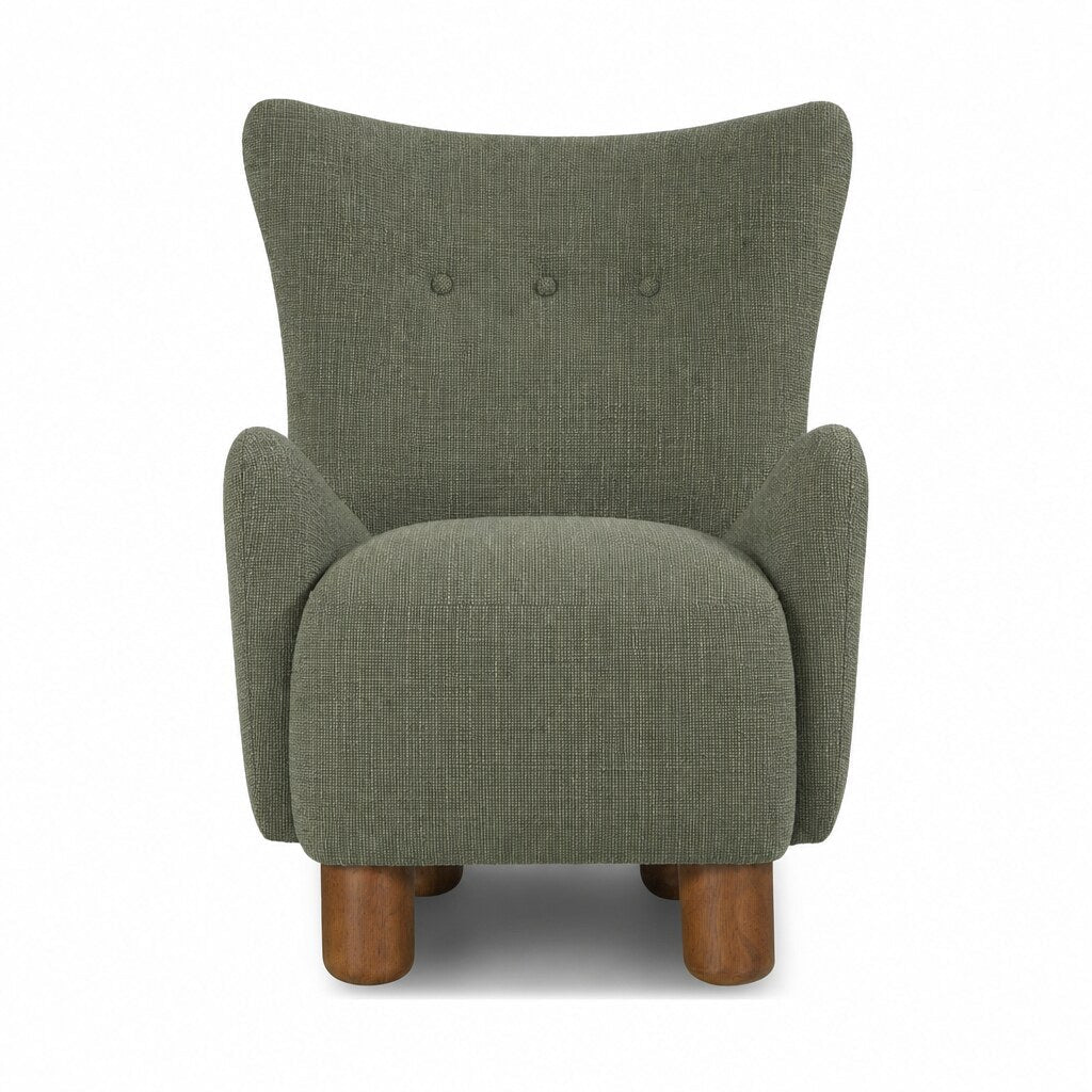 Monroe Accent Wing Chair in Montego Green - studio - What&