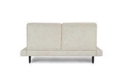 Tabor Queen Bed Frame in Oatmeal back view - bed by What&