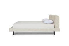 Tabor Queen Bed Frame in Oatmeal fabric detail view - bed by What&
