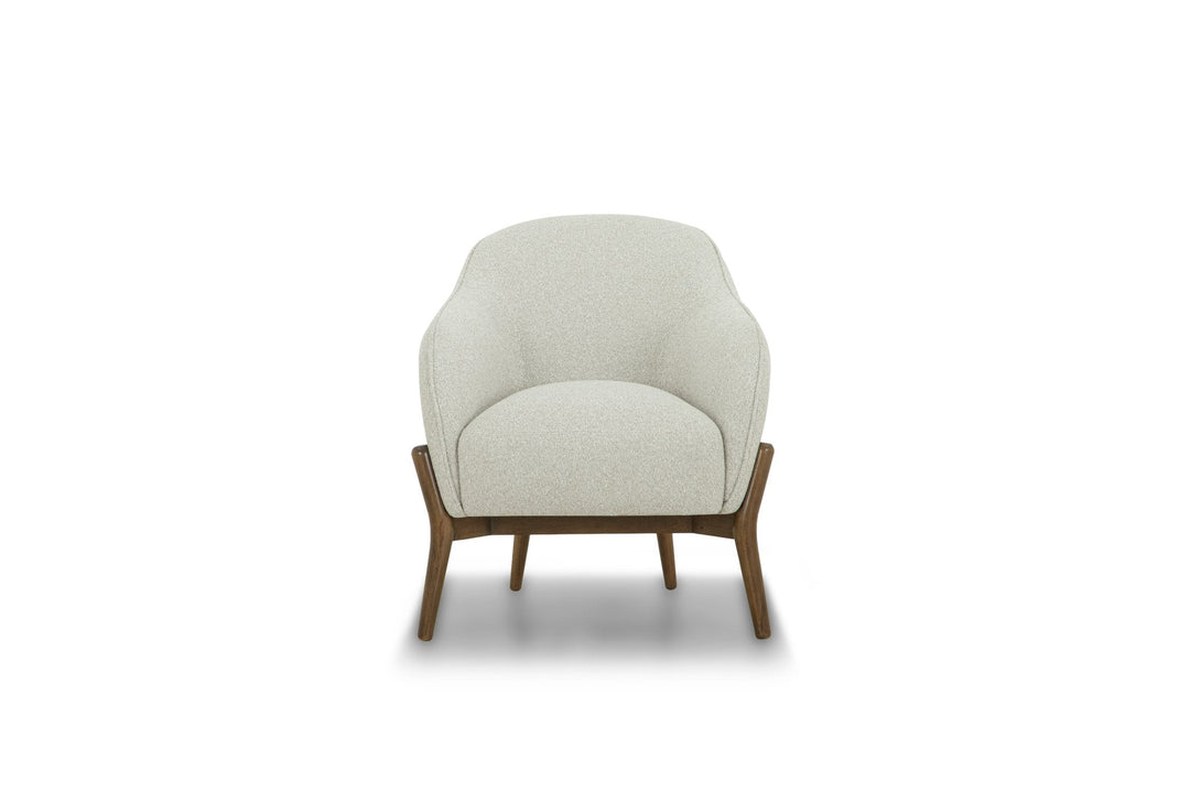 Cia Chair in Vista Linen front view - accent chair by What&
