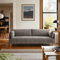 The Concord 3-Seater Sofa in Shitake styled in a Portland home - Whats New Furniture