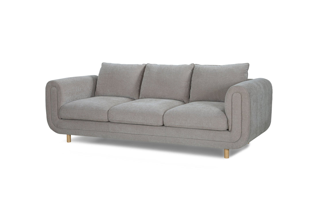 Fairhaven 3-Seater Sofa in Dine Latte greige — front three-quarter angle — What&