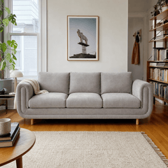 The Fairhaven 3-Seater Sofa in Dine Latte styled in a Portland home - Whats New Furniture