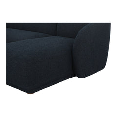 Finn LHF Chaise Sectional in Olana Black fabric - seam and texture detail - mid-century modern sectional - Whats New Furniture Portland OR