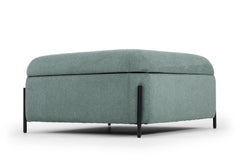 Fulton Square Storage Ottoman in sage green — detail view — What&