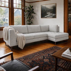 The Hawthorne Sectional in Altro Kit RHF styled in a Portland living room - Whats New Furniture