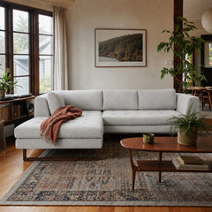 The Hawthorne Sectional in Altro Kit LHF styled in a Portland living room - Whats New Furniture