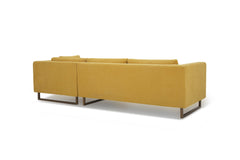 Hawthorne Sectional in Dine Mustard RHF back view - chaise sectional by What&