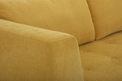 Hawthorne Sectional in Dine Mustard RHF detail view - chaise sectional by What&