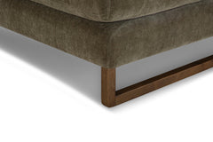 Hawthorne Sectional in Moss Olive Green LHF detail view - chaise sectional by What&