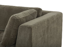 The Hawthorne Sectional in Moss Olive Green RHF detail view - chaise sectional by What&
