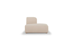 Hayden Modular Sectional open right-end piece in Pasha Dune cream bouclé — build-your-own curved sectional — What&