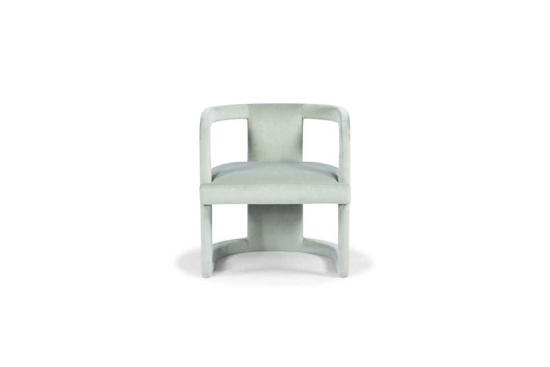Knowles Accent Chair in moss green — front view — What&
