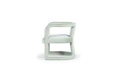 Knowles Accent Chair in moss green — side view — What&