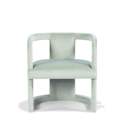 Knowles Accent Chair in moss green — front view — What&
