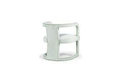 Knowles Accent Chair in moss green — back view — What&