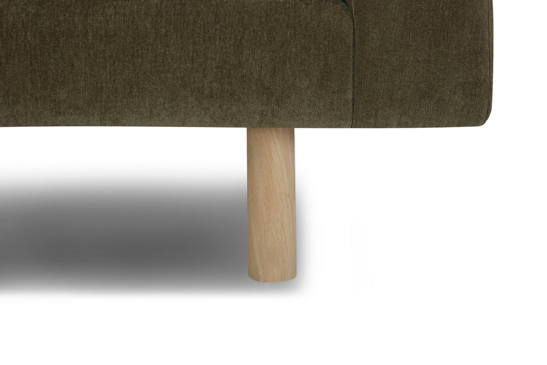 Pettygrove 2-Seater Sofa in Moss Olive Green arm close-up - two-seat sofa by What&