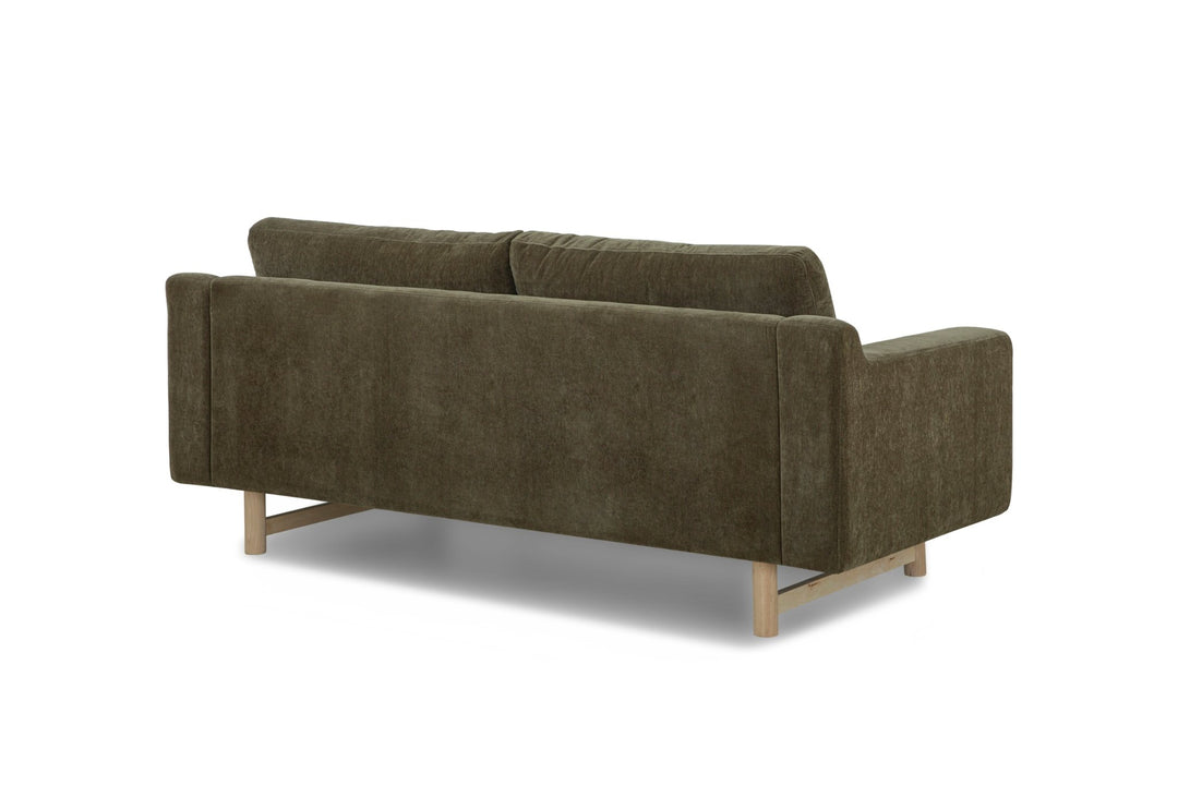 Pettygrove 2-Seater Sofa in Moss Olive Green back view - two-seat sofa by What&