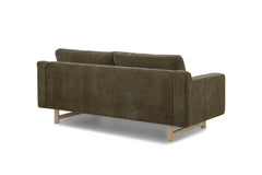 Pettygrove 2-Seater Sofa in Moss Olive Green back view - two-seat sofa by What&
