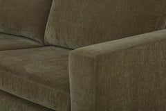 Pettygrove 2-Seater Sofa in Moss Olive Green fabric close-up - two-seat sofa by What&