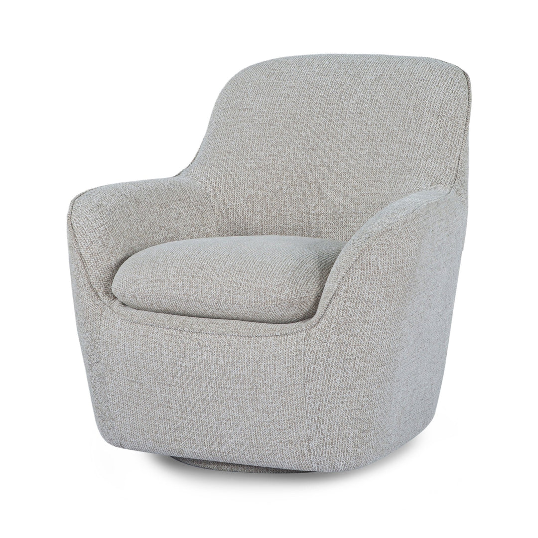 Tillamook Swivel Accent Chair in Milan Linen - studio angle - What&