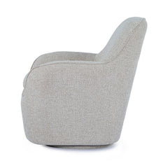 Tillamook Swivel Accent Chair in Milan Linen - studio side - What&