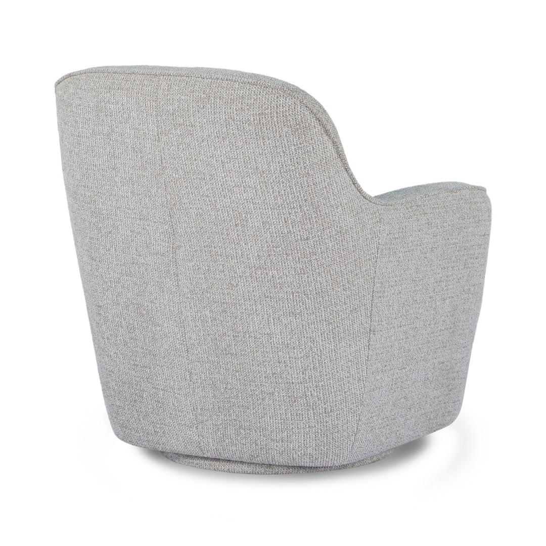 Tillamook Swivel Accent Chair in Milan Linen - studio back - What&