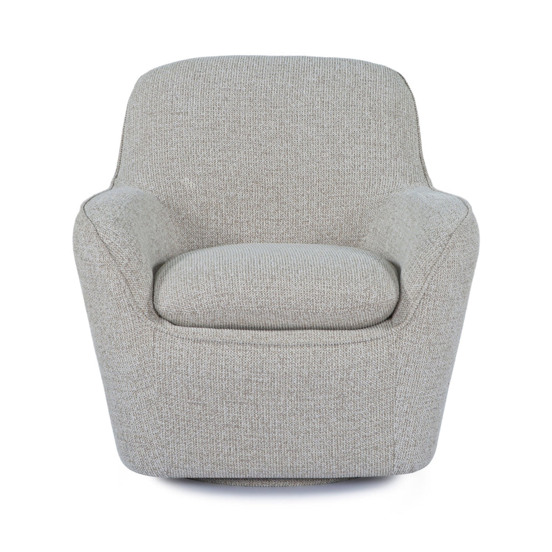 Tillamook Swivel Accent Chair in Milan Linen - studio front - What&