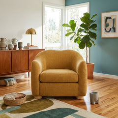 Joss Armchair - front view - mid-century modern chairs - Whats New Furniture Portland OR