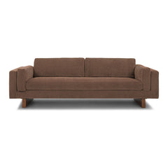 Lovejoy 3-Seater Sofa in Danny Brown fabric - front view - mid-century modern sofa - Whats New Furniture Portland OR