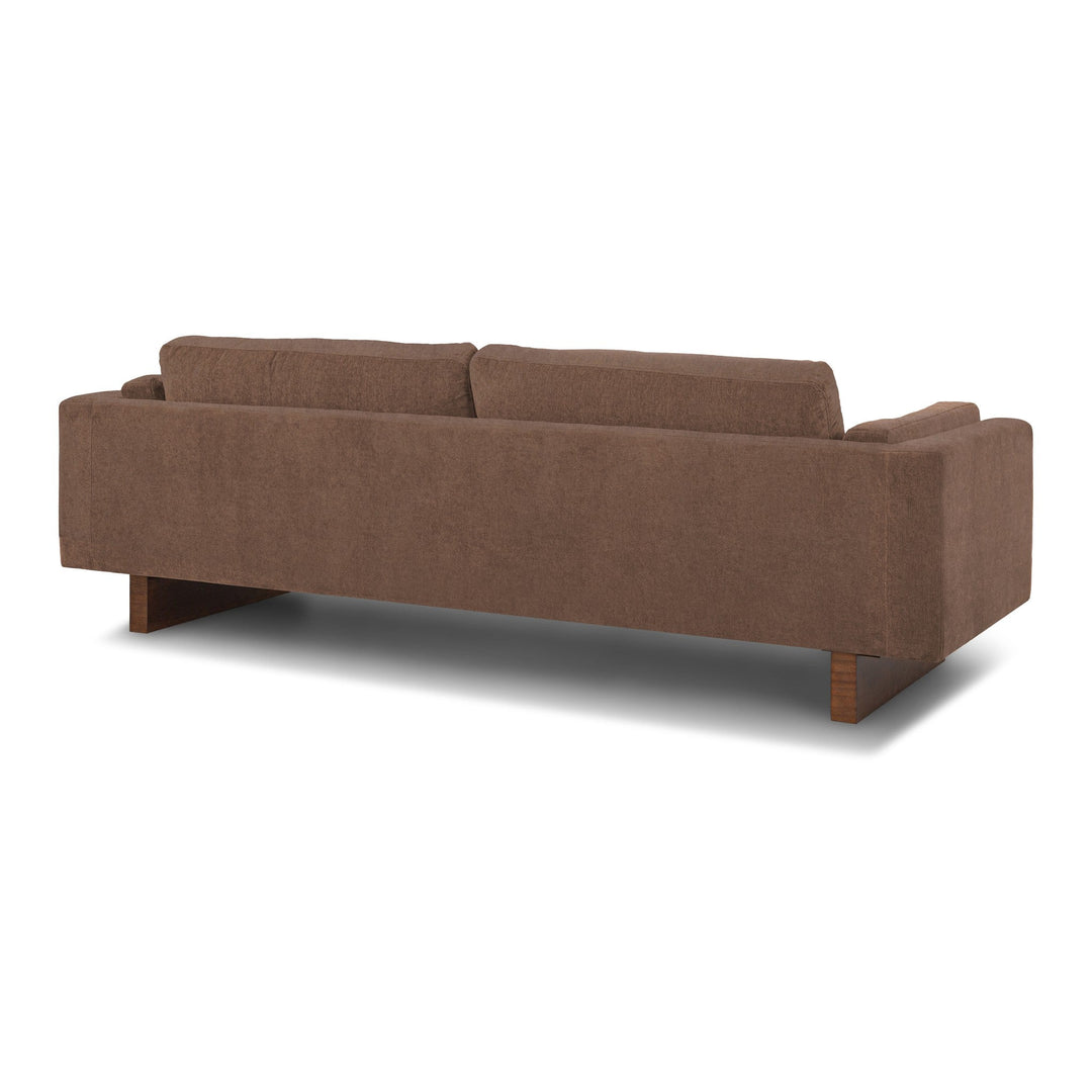 Lovejoy 3-Seater Sofa in Danny Brown fabric - back view - mid-century modern sofa - Whats New Furniture Portland OR