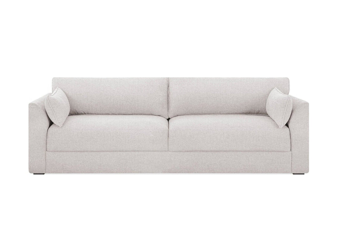 Rochester Sofa in Belfast Cream - mid-century chenille sofa private label - Whats New Furniture Portland OR