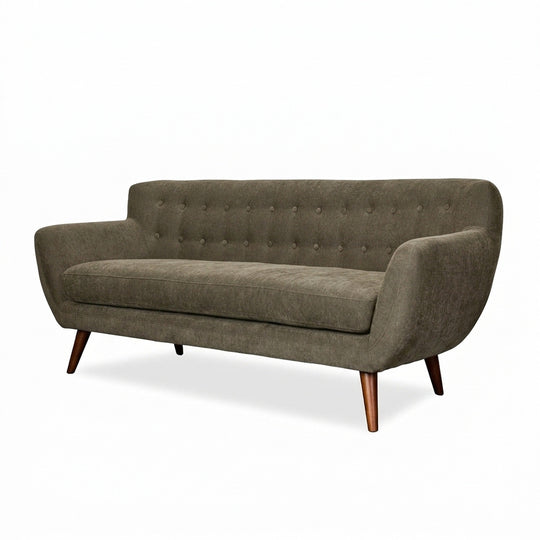 Stark Sofa - Moss Olive Green - Studio Three Quarter - What's New Furniture Portland Oregon