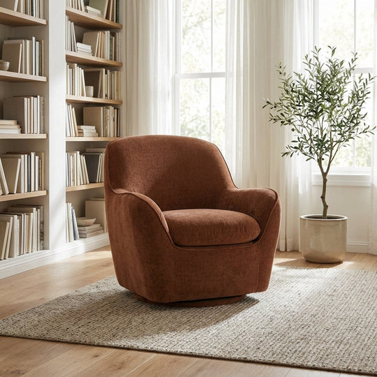 Tillamook Swivel Accent Chair - construction detail - mid-century modern chairs - Whats New Furniture Portland OR
