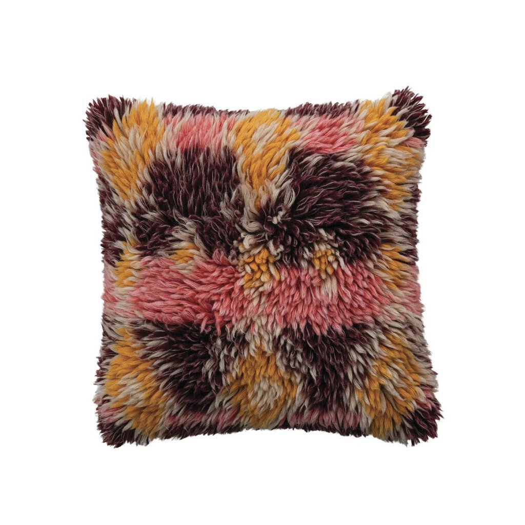 Woven New Zealand Wool Shag Pillow - Whats New Furniture - Portland, Oregon