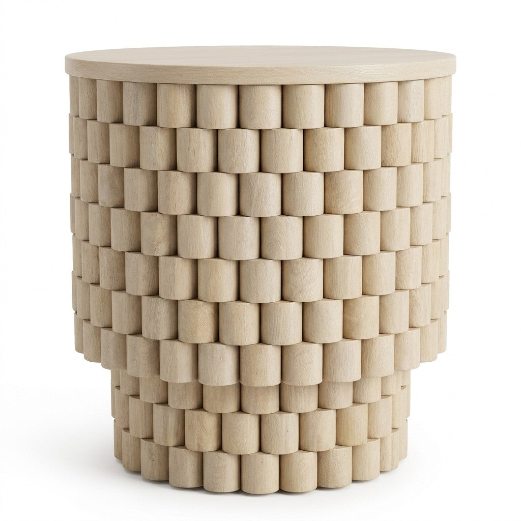 White Accent Table - consignment furniture Portland