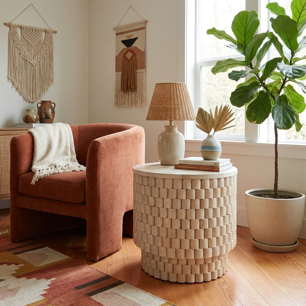 White Accent Table - view 5