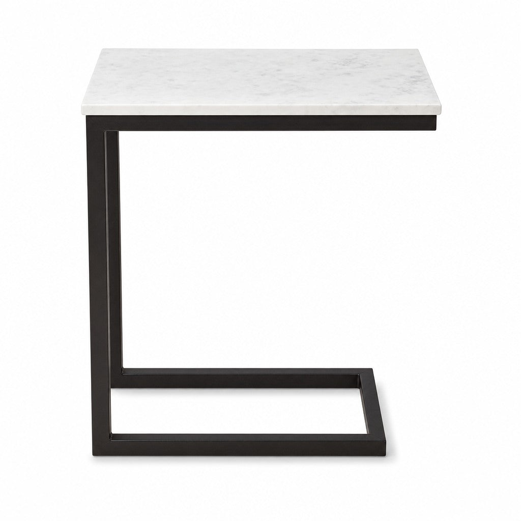 White modern accent table with clean lines and a compact rectangular top by West Elm