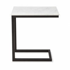 White modern accent table with clean lines and a compact rectangular top by West Elm