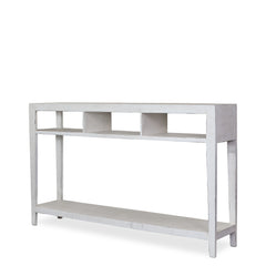 White Washed Console detail view - Whats New Furniture - Portland, Oregon