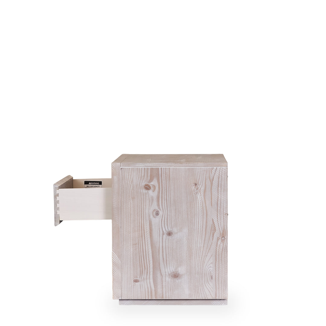 White - Washed Nightstand (set) detail view 4 - Whats New Furniture - Portland, Oregon