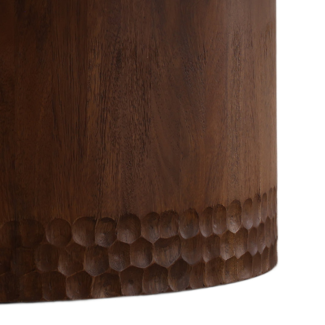 Wilber Coffee Table - Round in Brown - detail 2 studio view - Coffee Table by Dovetail - Whats New Furniture Portland OR