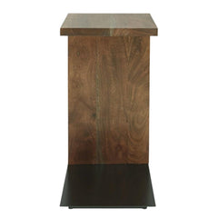 Wimshaw Accent Table in brown side angle - C-shaped accent table by Ashley - Whats New Furniture Portland OR