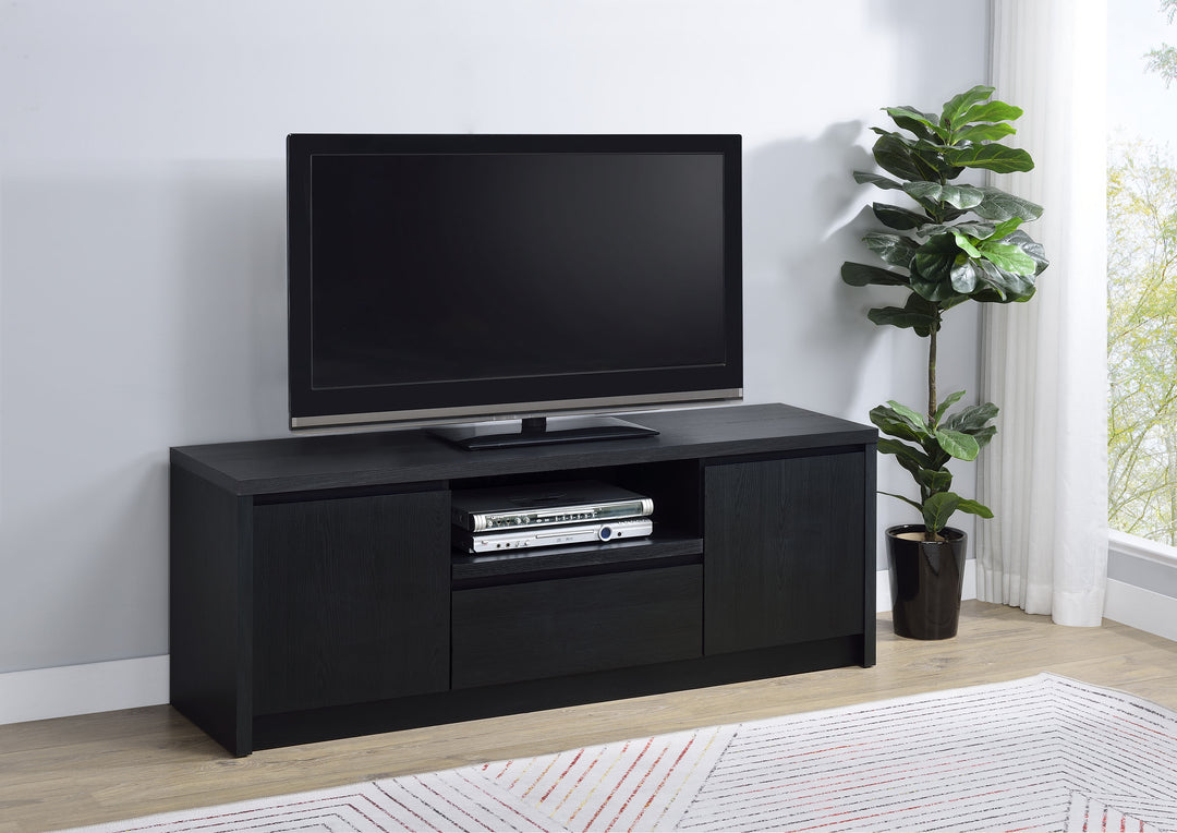 Winfield 60-inch 2-door TV Stand Media Console Black - What&
