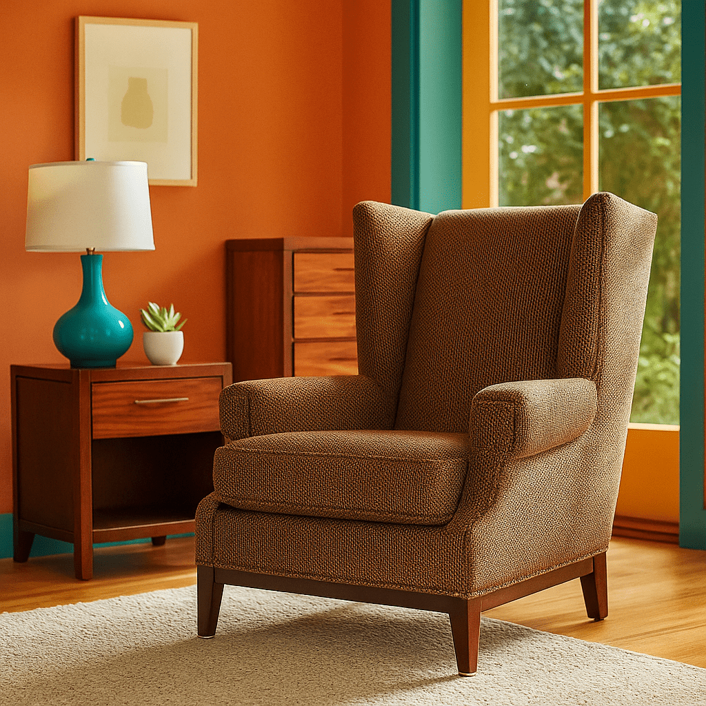 Wingback Armchair detail view 4 - Whats New Furniture - Portland, Oregon