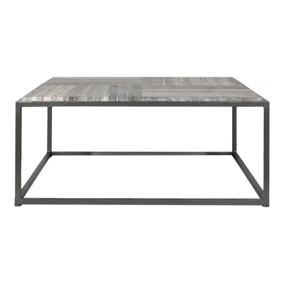 Winslow Marble Coffee Table in Grey/Black - marble coffee table by Moe's - Whats New Furniture Portland OR