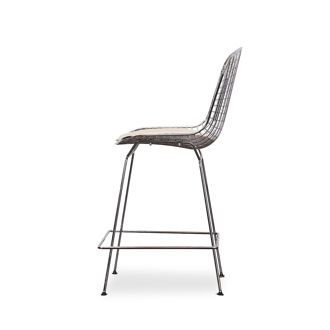 Wire Counter Stool Set (3) detail view 2 - Whats New Furniture - Portland, Oregon